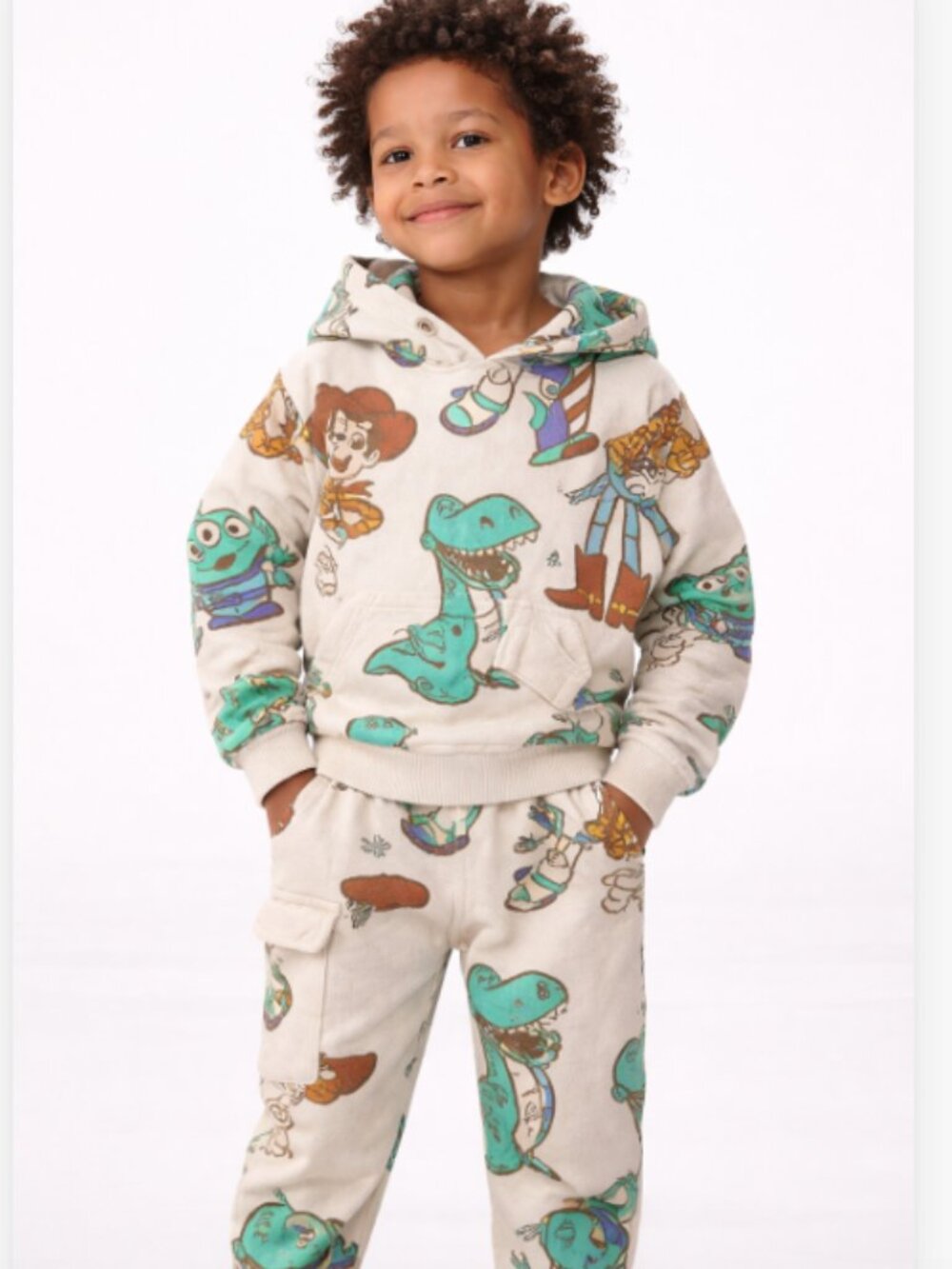 Toy Story Kids Hoodie Set Dinosaur Buzz Woody Outfit Jogger Pants Disney Pixar